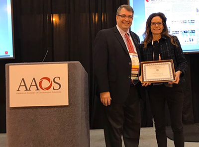 Dr. Pascual Garrido awarded Scientific Exhibit Award for Excellence at the AAOS 2018