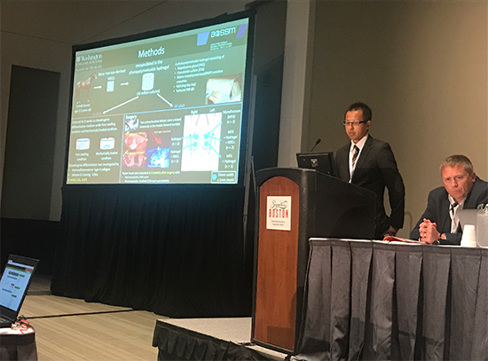 Dr. Haneda presenting at the AOSSM in Boston in  2019