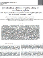 Trends of hip arthroscopy in the setting of acetabular dysplasia